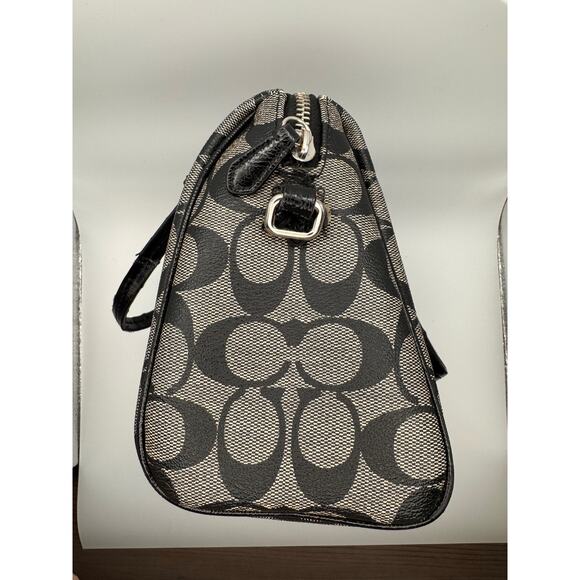 Vtg Coach Black Signature Canvas and Leather Legacy Haley Satchel - Picture 5 of 12